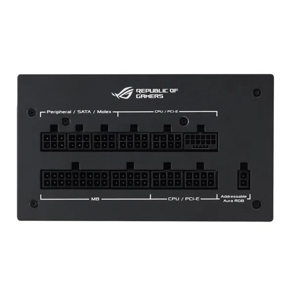 ASUS 1200W 80+ GOLD ROG STRIX 1200G AURA PCIE 5.0 Tam Modüler Power Supply görsel 6