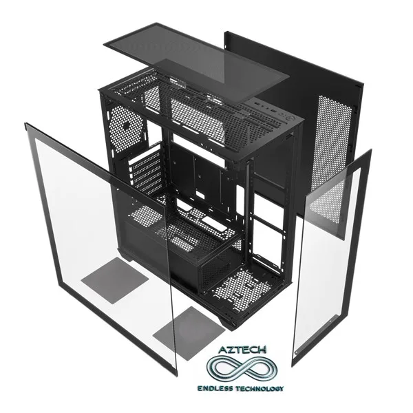 AZTECH AZT101 B Gaming Mid-Tower PC Kasası görsel 7