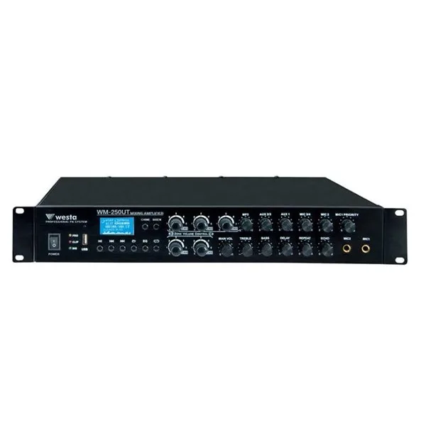 WESTA WM-250UT 6-bölgeli 250W Mikser Amfi 100V görsel 2