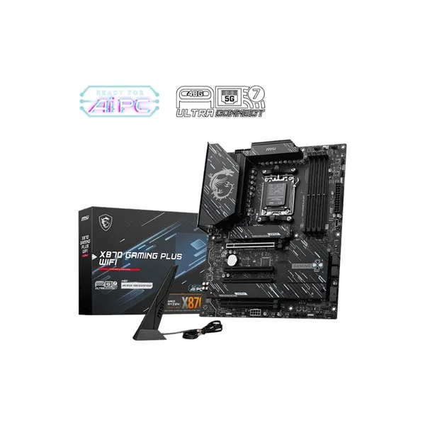 MSI X870 GAMING PLUS WIFI-7 DDR5 HDMI-USBC DP PCIe 16X v5.0 AM5 ATX görsel 6