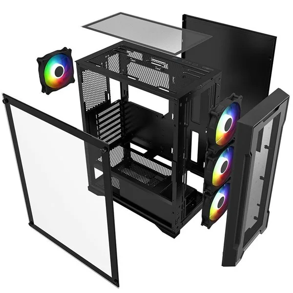 POWERBOOST 650W 80+ BRONZE PB-PS6849B Gaming Mid-Tower PC Kasası görsel 7