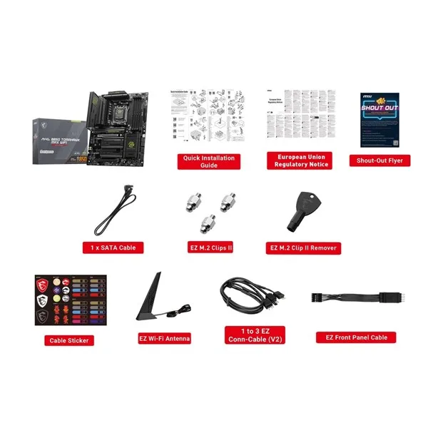 MSI Mag B850 Tomahawk Max WIFI7 DDR5 HDMI-USBC DP PCIE 5.0 AM5 ATX görsel 2