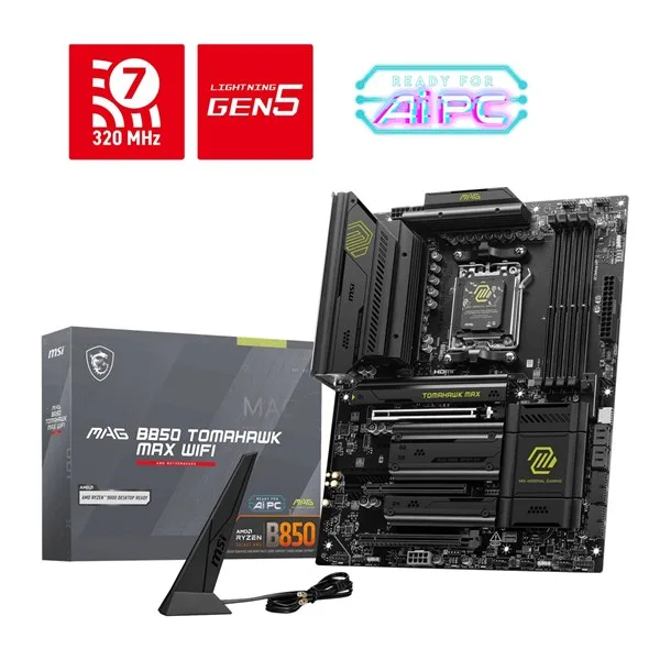 MSI Mag B850 Tomahawk Max WIFI7 DDR5 HDMI-USBC DP PCIE 5.0 AM5 ATX görsel 7