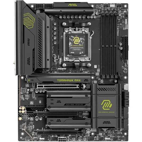 MSI Mag B850 Tomahawk Max WIFI7 DDR5 HDMI-USBC DP PCIE 5.0 AM5 ATX görsel 6