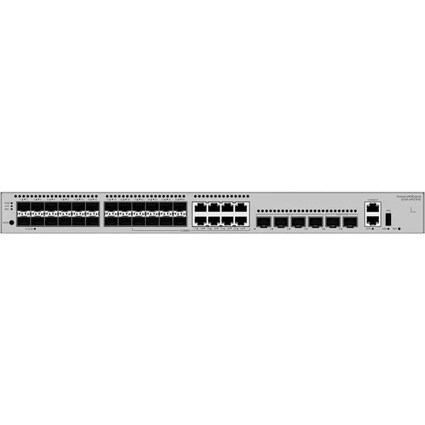 HUAWEI 8port 24-SFP 6-SFP 10GbE Gigabit (2-SFPsi Stack) Layer3 Yönetilebilir Switch eKIT S530-24ST4XE görsel 3