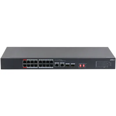 DAHUA 16port PoE 135w 2-SFP 2-Uplink Yönetilemez Switch S3218-16ET-135 görsel 2