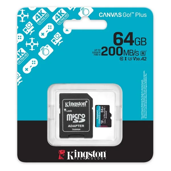 KINGSTON 64GB Micro SD Kart CANVAS GO+ SDCG4/64GB görsel 3
