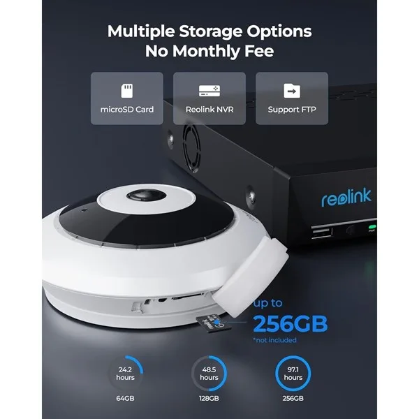 REOLINK 6MP Panoramik 1.92mm IP Kamera Dahili Siren Çift Yönlü Ses FE-P görsel 8