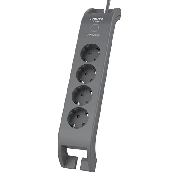 PHILIPS 4-lü SPN3140A/62 900 Joules Akım Koruma Prizi Gri