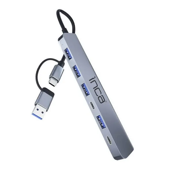 INCA IUTP-7 5port TYPEC-USB 3.0 USB Çoklayıcı Hub 100W görsel 4
