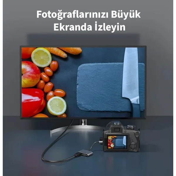 INCA ITPC-06T 0.15metre TYPE-C - HDMI_VGA(D) Görüntü Adaptörü Gümüş 100W görsel 6