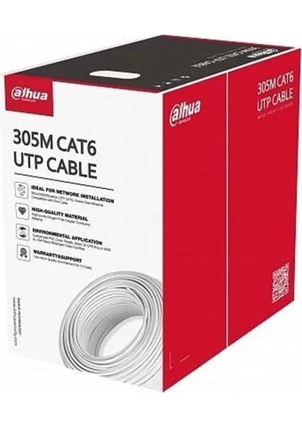 DAHUA 305metre 23AWG Beyaz CCA CAT6 PFM922I-6UN-C