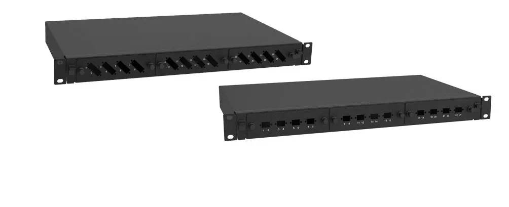 AGER 12port AG-FO01U12SCD-DG-B44-BSC-01U Fiber Optik Kutu Siyah