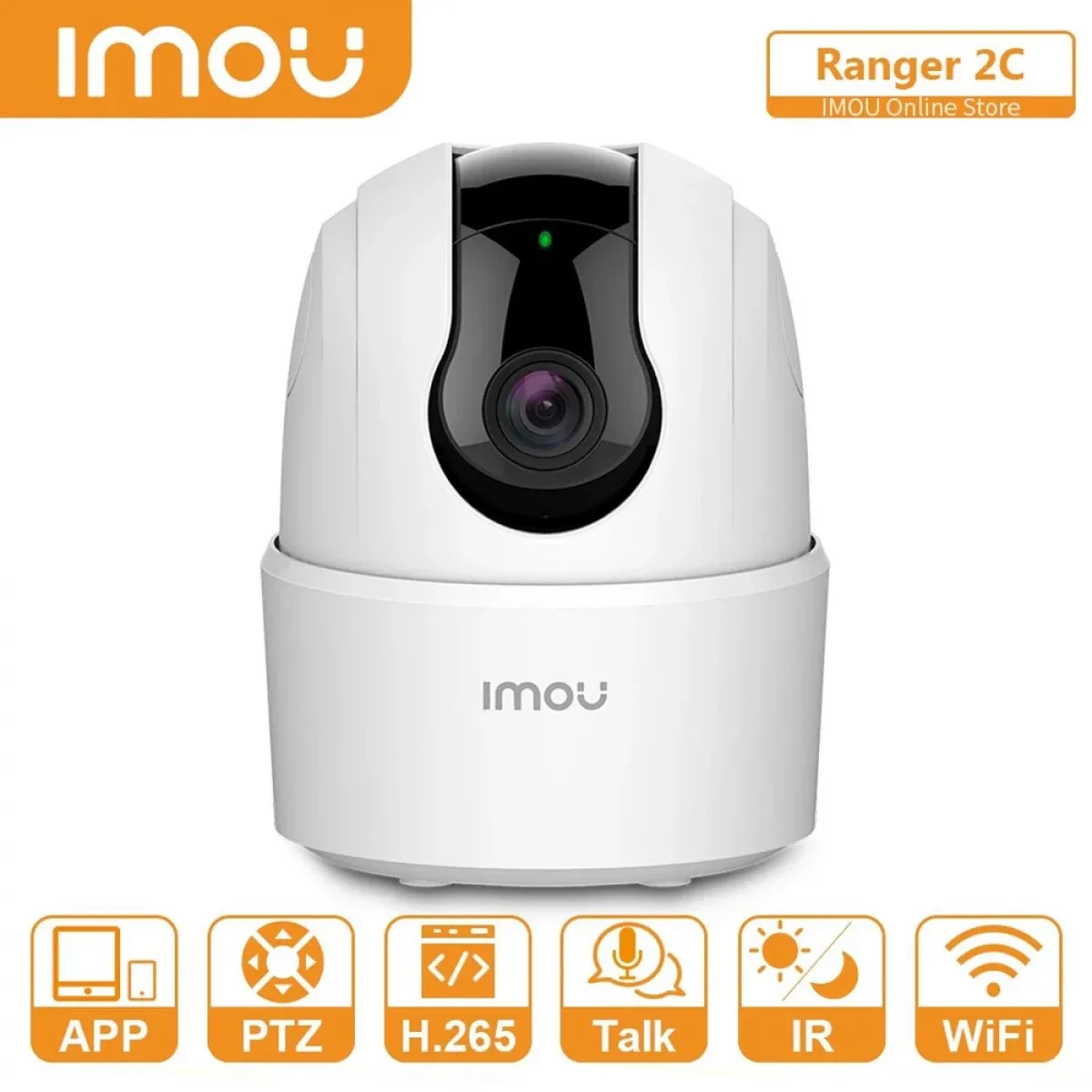 IMOU 3MP PT 3.6mm Wıfı Kablosuz Pan-Tilt IP Kamera Ranger 2C IPC-K2ECP-3H3W görsel 2
