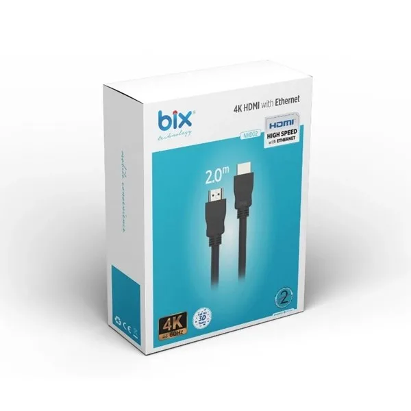 BIX 2metre 2NHD02 HDMI Kablo 4K 60Hz görsel 2