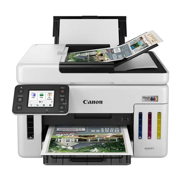 CANON A4 Renkli GX6140 Çok Fonksiyonlu Tanklı Yazıcı USB 2.0,Ethernet,Kablosuz görsel 2