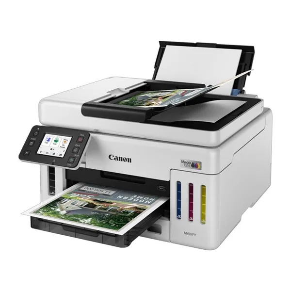 CANON A4 Renkli GX6140 Çok Fonksiyonlu Tanklı Yazıcı USB 2.0,Ethernet,Kablosuz görsel 3