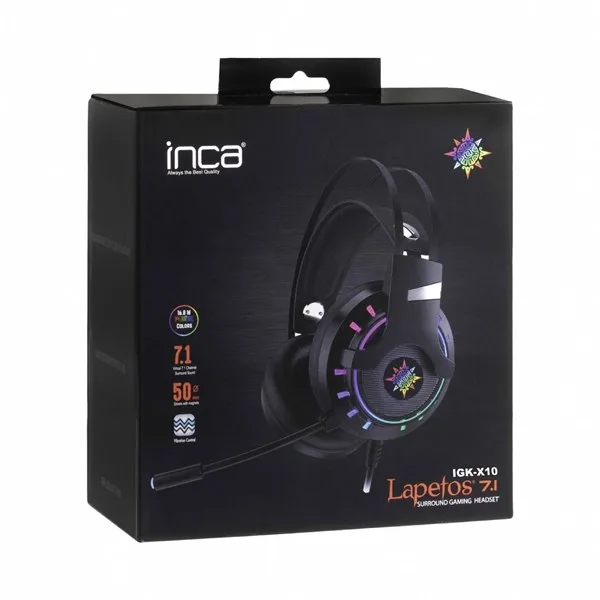 INCA 7.1 USB RGB Siyah Gaming Kulaklık IGK-X10 görsel 6