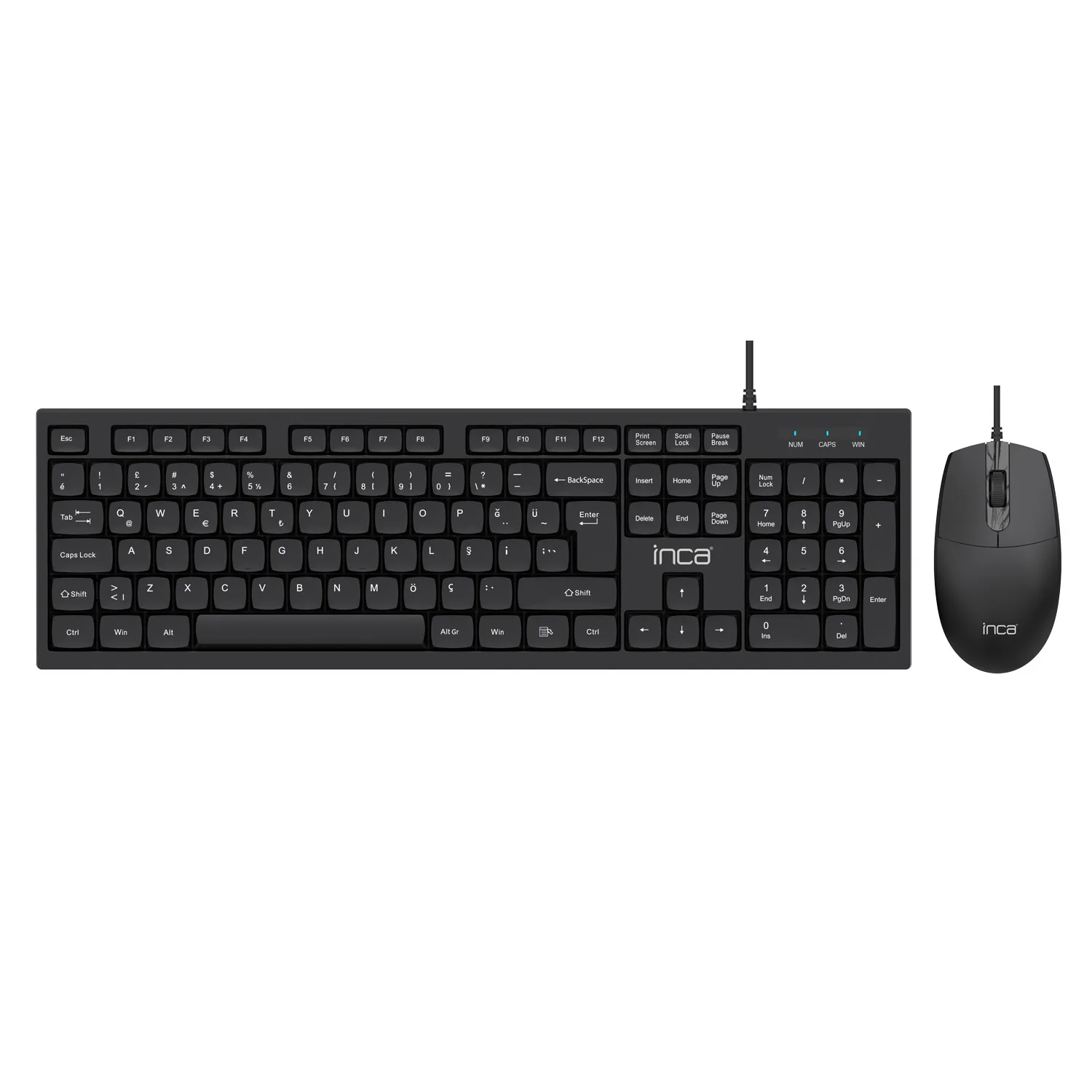 INCA IMK-376T Kablolu USB Q Trk Siyah Klavye - Mouse Set