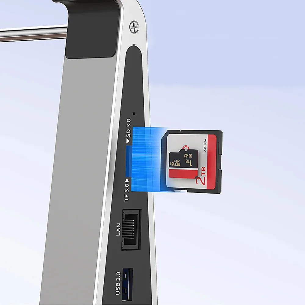CODEGEN NSC-401 7portlu Genişletilmiş Yerleştirme İstasyonu (Docking Station) Entegre Alüminyum Notebook ve MacBook Standı görsel 5
