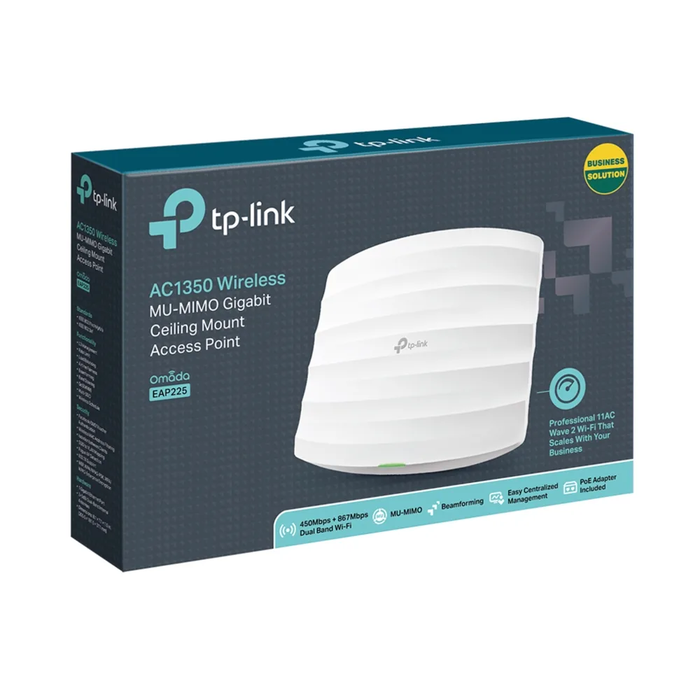 TP-LINK Omada EAP225 AC1350 Tavan Tipi Access Point görsel 2