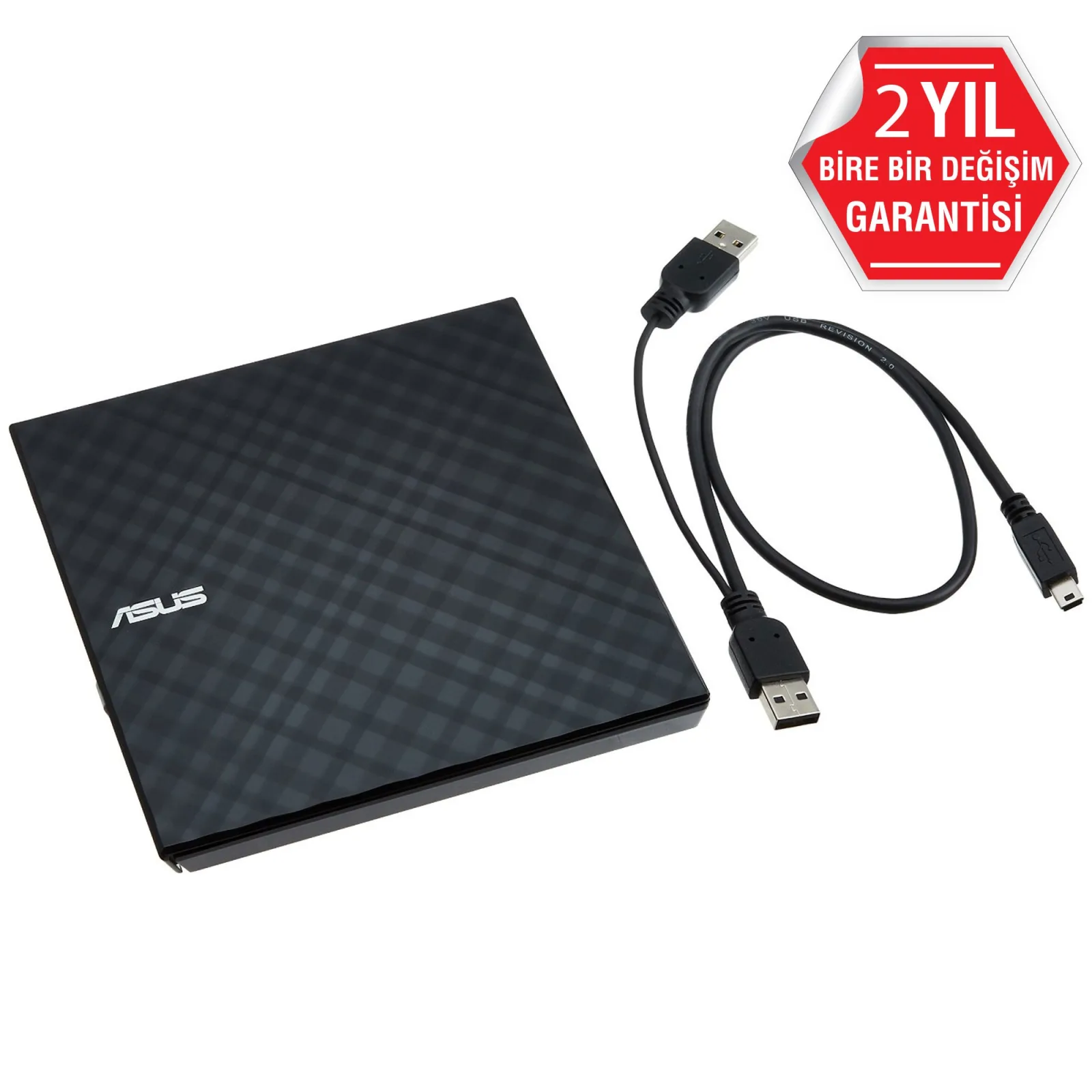 ASUS 8x SDRW-08D2S-U USB 2.0 Slim Harici DVD Yazıcı Siyah görsel 6
