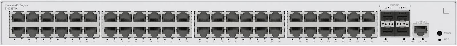 HUAWEI 48port eKIT S310-48T4X GIGABIT 4XSFP+ Yönetilebilir Switch RackMount Layer3 görsel 4