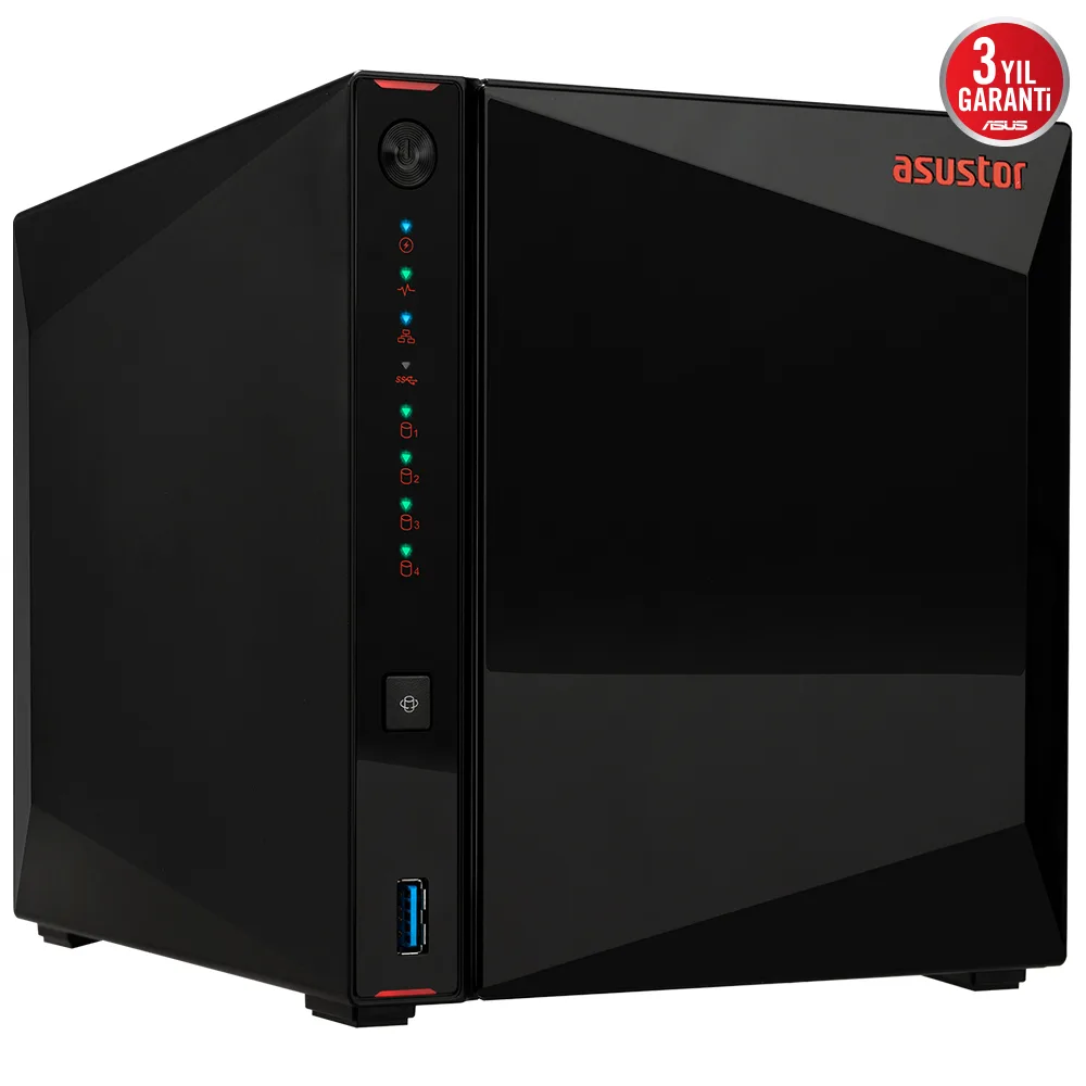 ASUSTOR 4diskli Celeron N5105 QC-16GB RAM-2-2.5GbE Nas Server AS5404T (47911) görsel 2