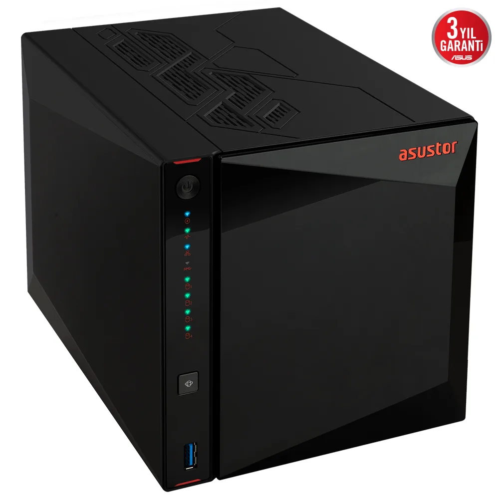 ASUSTOR 4diskli Celeron N5105 QC-16GB RAM-2-2.5GbE Nas Server AS5404T (47911) görsel 3