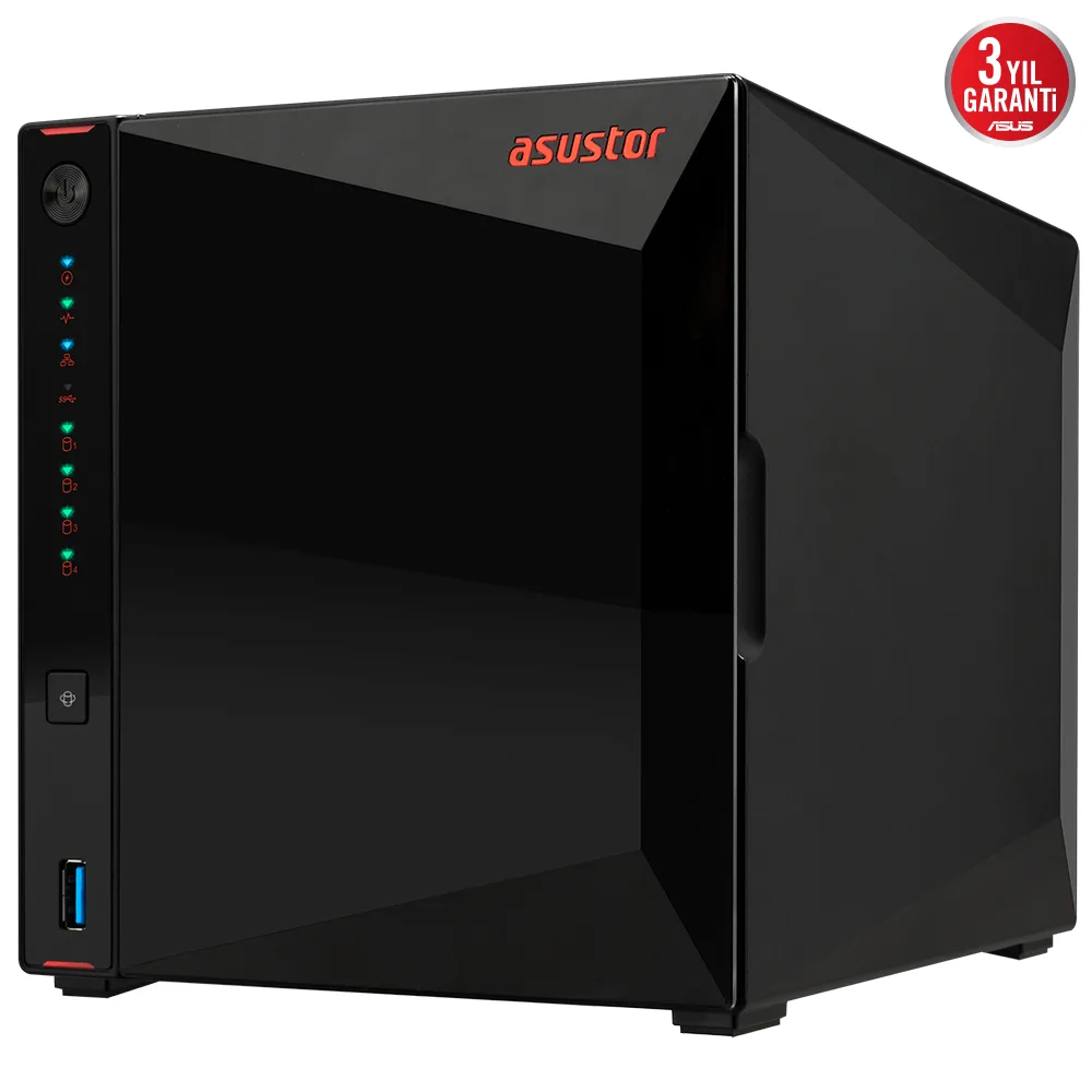 ASUSTOR 4diskli Celeron N5105 QC-16GB RAM-2-2.5GbE Nas Server AS5404T (47911) görsel 4