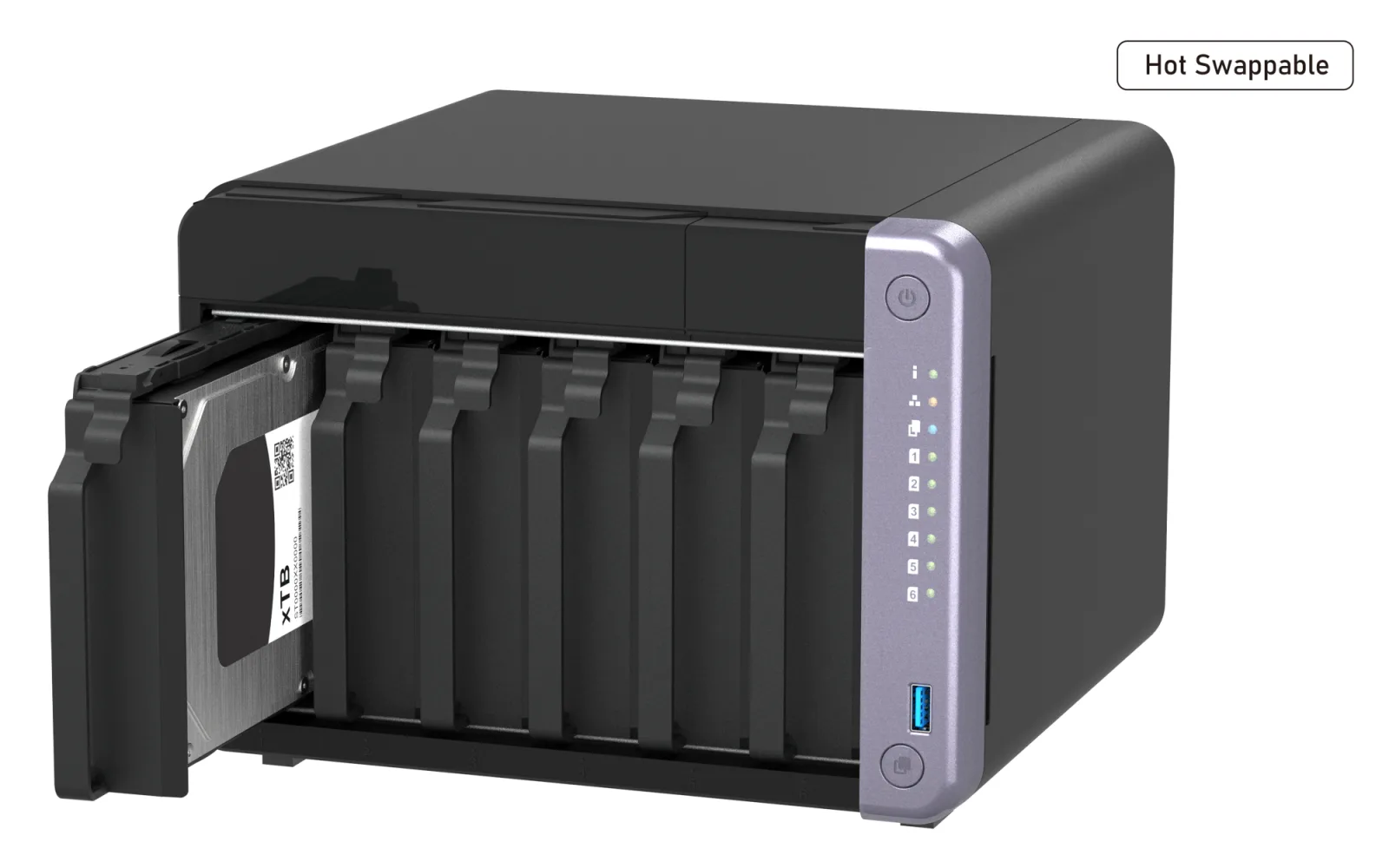 QNAP 6diskli Alpine AL524 QC-16GB RAM-2-10GbE SFP+ Nas Server TS-632X (50296) görsel 6