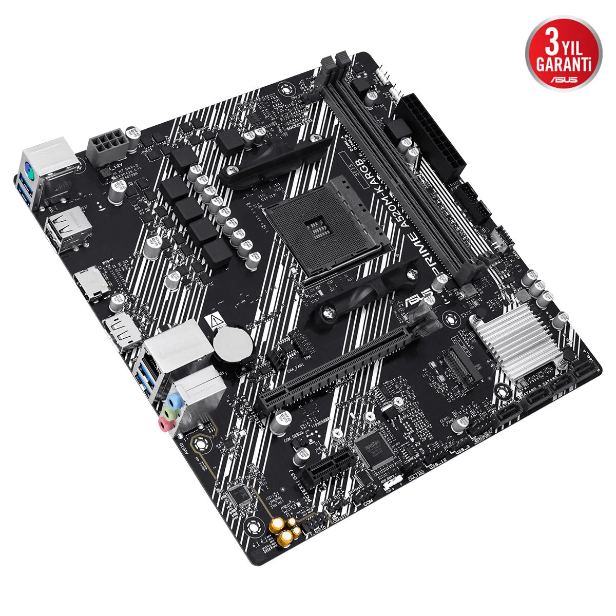 ASUS Prime A520M-K Argb DDR4 HDMI-DP PCIE 4.0 AM4 Matx görsel 3