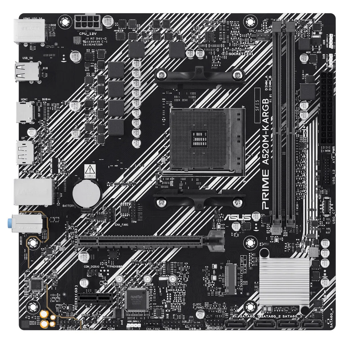 ASUS Prime A520M-K Argb DDR4 HDMI-DP PCIE 4.0 AM4 Matx görsel 5