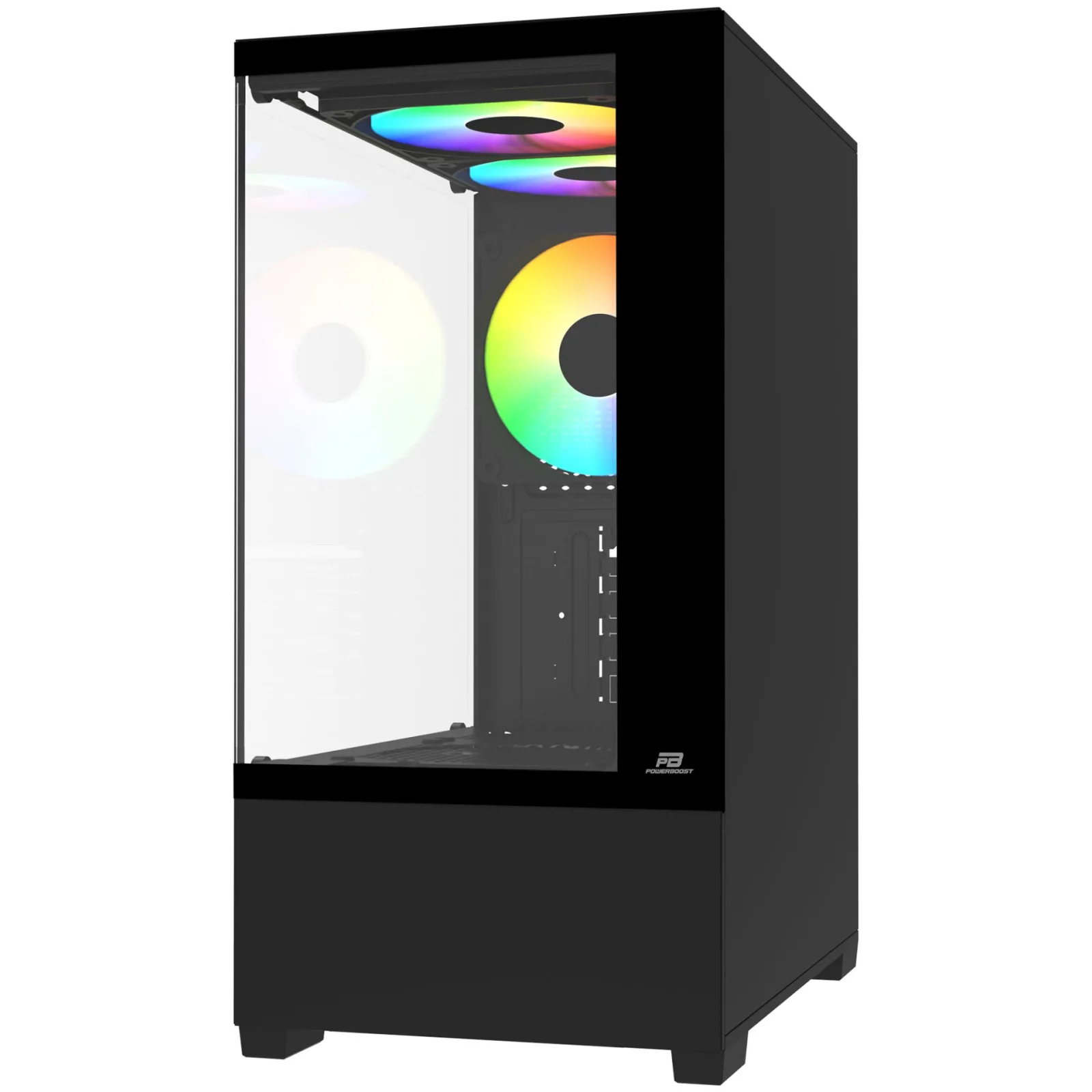 POWERBOOST 500W PB-M5001B 3-Rainbow Fanlı Micro-Tower PC Kasası görsel 4