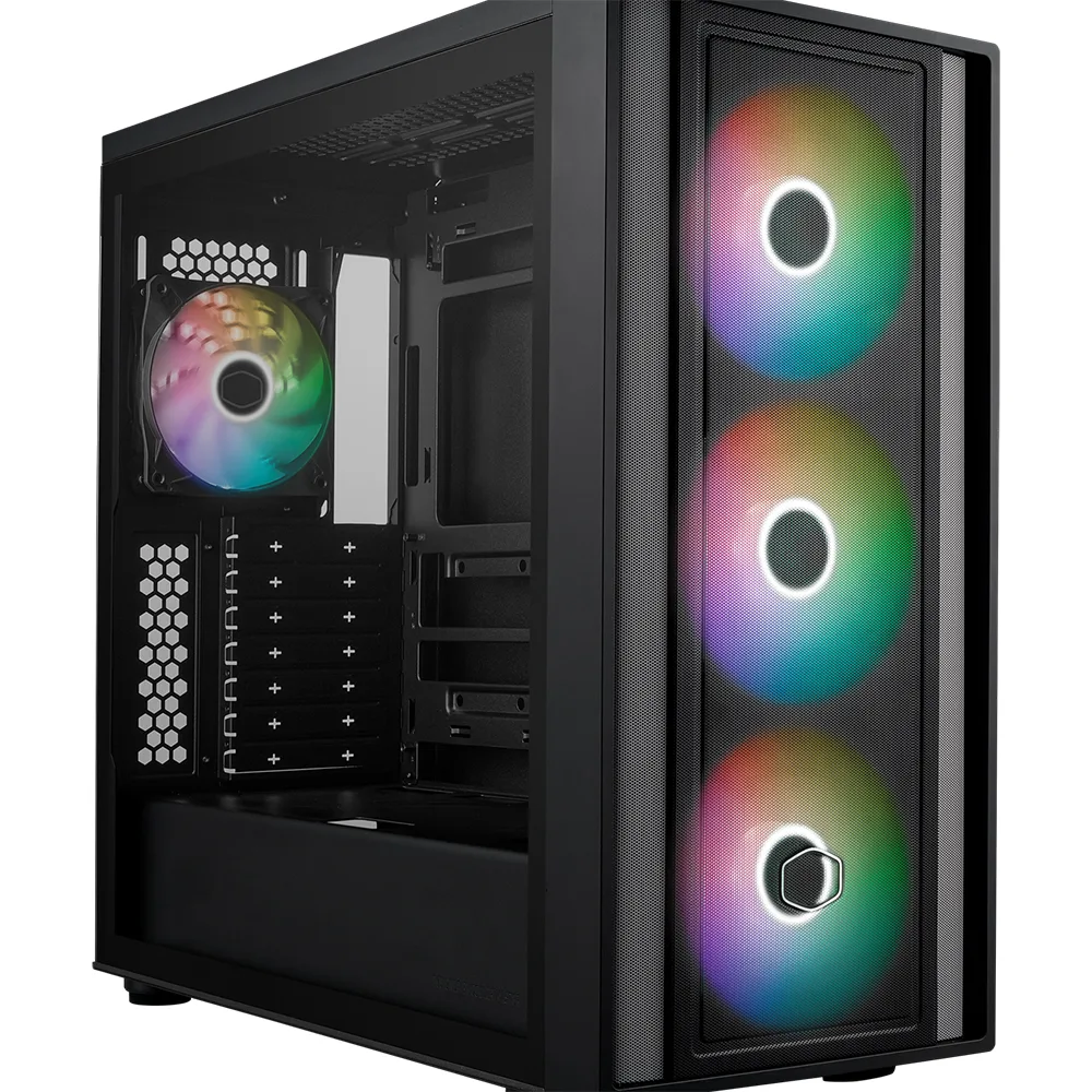 COOLERMASTER MASTERBOX 600 TG MB600-KGNN-S00 3-14CM RGB Fanlı Gaming EATX PC Kasası görsel 3