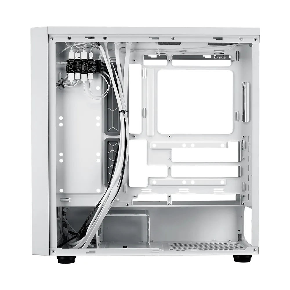 COOLERMASTER MasterBox 600 TG MB600-WGNN-S00 3-14CM ARGB Fanlı Gaming EATX PC Kasası Beyaz görsel 4