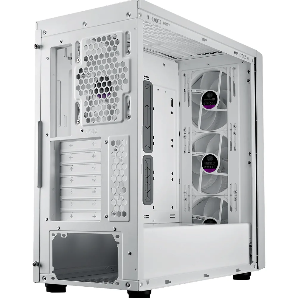 COOLERMASTER MasterBox 600 TG MB600-WGNN-S00 3-14CM ARGB Fanlı Gaming EATX PC Kasası Beyaz