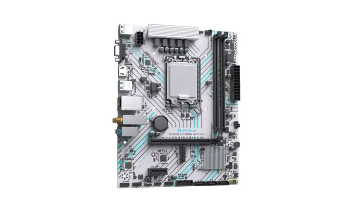 MAXUN B760M Gaming WIFI Ice DDR4 HDMI PCIE 4.0 1700p Matx Beyaz görsel 2