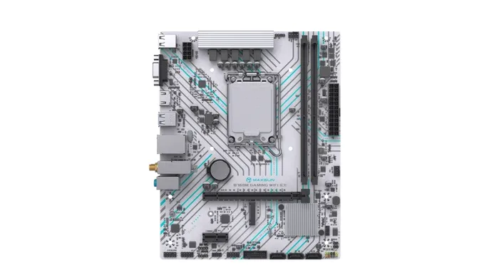 MAXUN B760M Gaming WIFI Ice DDR4 HDMI PCIE 4.0 1700p Matx Beyaz görsel 3