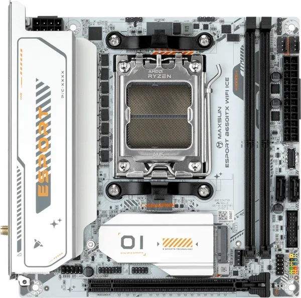 Maxun Esport B650ITX WIFI Ice DDR5 HDMI-DP PCIE 4.0 AM5 Mitx görsel 2