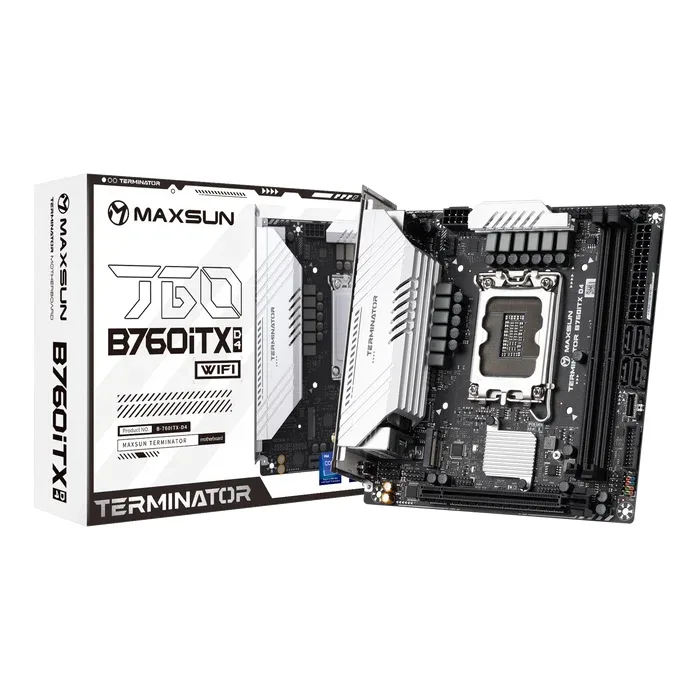 Maxun Terminator B760ITX D4 WIFI DDR4 HDMI-DP PCIE 4.0 1700p Mitx görsel 6