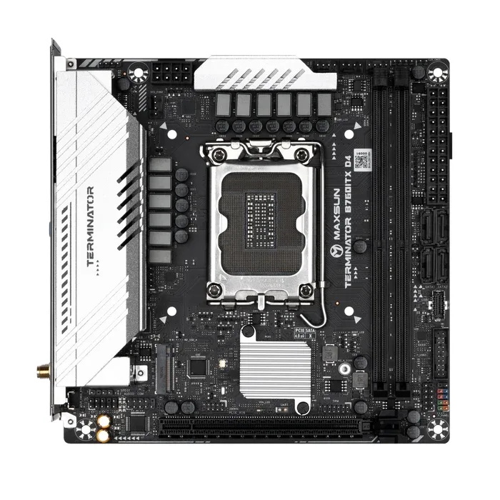 Maxun Terminator B760ITX D4 WIFI DDR4 HDMI-DP PCIE 4.0 1700p Mitx görsel 4