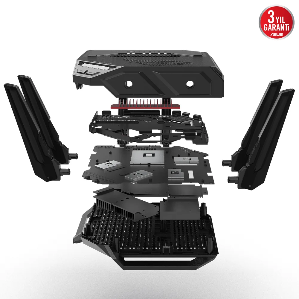 ASUS GT-BE98 WIFI7 BE25000 Üç Bant Gaming Router / 90IG08F0-MO9A0V görsel 2