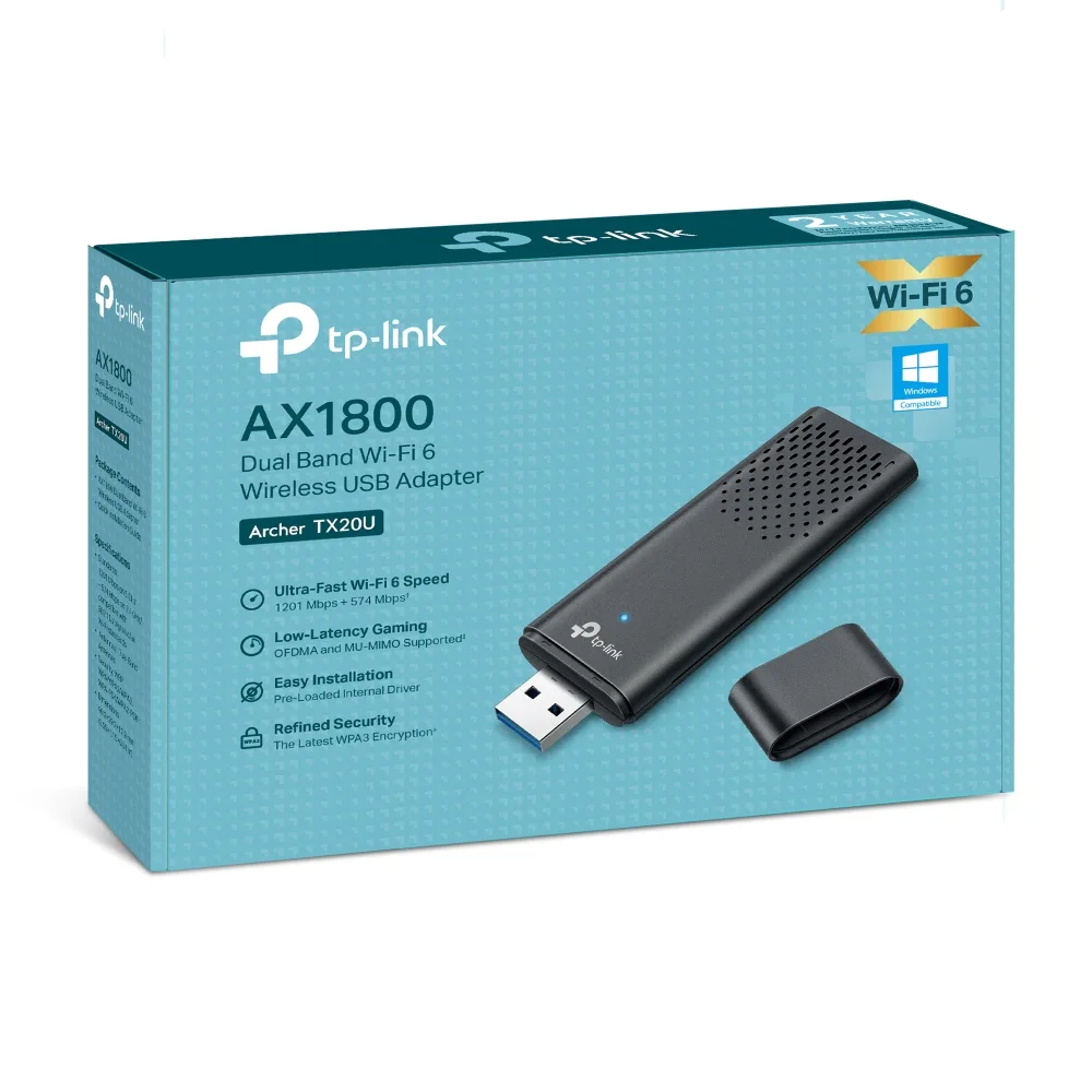 TP-LINK Archer TX20U Wıfı6 AX1800 USB Kablosuz Adapter görsel 7