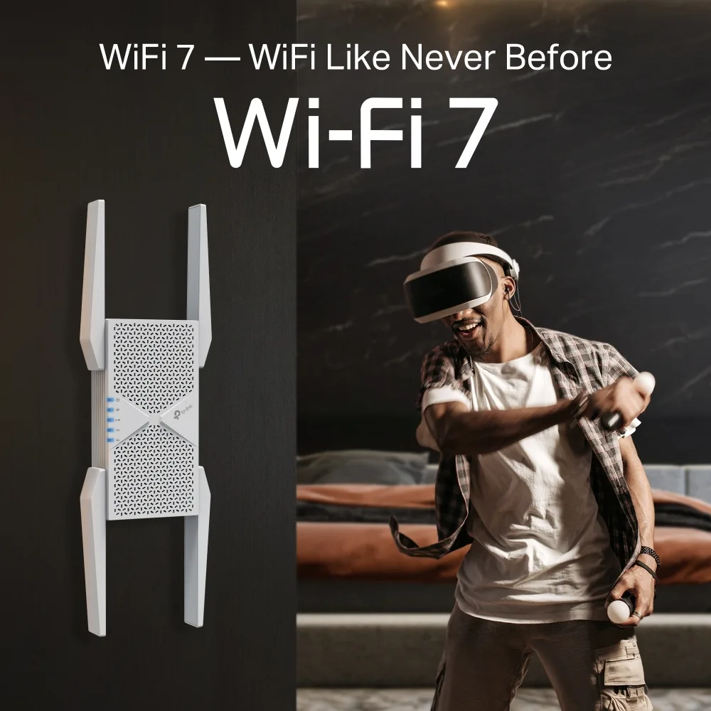 TP-LINK RE655BE WIFI7 BE9300 Üç Bant Menzil Genişletici Priz Tip görsel 5